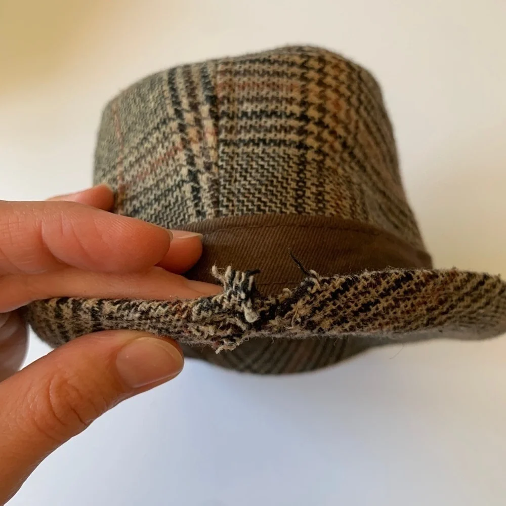 💸Wool Plaid Fedora Size 6-18 Months